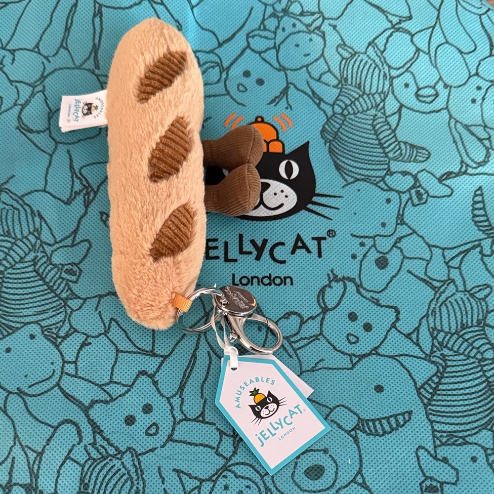Jellycat Amuseables Tan Baguette Keychain